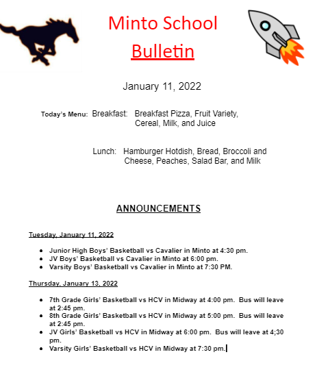 Daily Bulletin 1-11-22